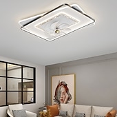 preiswerte Deckenventilator-Leuchten-Deckenventilator mit Licht dimmbar 105/50cm 6 Windgeschwindigkeiten moderner Deckenventilator für Schlafzimmer, Wohnzimmer ca&amp;amp; Fernbedienung 110-240V