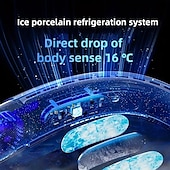 cheap Decorative Lights-Portable Hanging Neck Fan with Colorful Light USB Charging 5 Gears Brush Motor Leafless Hanging Neck Fan Rechargeable Mute Refrigeration Air Conditioning Outdoor Cooling Fan
