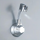 cheap Bathroom Gadgets-Shower Bracket, No-Punch Wall Mounted Shower Holder, 360° Rotating And Adjustable Handheld Shower Head Base, Strong Adhesive And Waterproof Bathroom Accessories