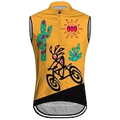 cheap Men's Jerseys-Men's Cycling Vest Cycling Jersey Graphic Funny Sleeveless Bike Vest / Gilet Jersey Top with 3 Rear Pockets Mountain Bike MTB Road Bike Cycling Quick Dry Back Pocket Moisture Wicking Breathable Sports