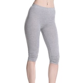olcso Sima leggings-Női Jóga nadrág Napvédő Hasformáló Alakformáló Magas derék Jóga Fitnesz Edzőterem edzés Háromnegyedes leggingek Alsók Ibolya Fekete Fehér Sport Sportruházat Nagy rugalmasságú Sovány