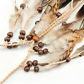 abordables Accesorios para el peinado del cabello-hermosa diadema bohemia de plumas de pavo real, perfecta para gitanos indios &amp; ¡estilo hippy!