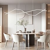 olcso Vonalvezetés-led függőlámpa 100 cm-es sziget lámpák szabályozható vonal dizájn alumínium stílusos minimalista festett felületek étkező konyhai lámpák 110-240v csak távirányítóval szabályozható