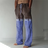 Homens Calças Calça verão Calças de praia Com Cordão Cintura elástica Impressão 3D Bloco de cor Estampa Geométrica Estampas Abstratas Conforto Casual Diário Feriado Roupa de rua Havaiana Azul Marinha baratos Calça Casual Estampada Masculina-Homens Calças Calça verão Calças de praia Com Cordão Cintura elástica Impressão 3D Bloco de cor Estampa Geométrica Estampas Abstratas Conforto Casual Diário Feriado Roupa de rua Havaiana Azul Marinha