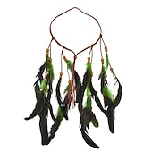 economico Accessori per acconciature-copricapo boho copricapo di piume accessori piuma fascia elastica zingara festival copricapo fantasia indiana anni &#039;70