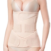 cheap Braces &amp; Supports-3 in 1 Postpartum Support - Recovery Belly/waist/pelvis Belt Shapewear Slimming Girdle, Beige,