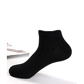 Men's 2 Pairs Ankle Socks Low Cut Socks Black White Color Plain Daily Wear Vacation Weekend Medium Summer Spring &  Fall Stylish Casual4