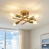 ieftine Montaj Plafon-plafoniera led 4 lumini 38cm candelabru stil nordic sputnik design metal stil artistic finisaje pictate industrial bucatarie dormitor lumini camera copiilor alb cald 110-240v