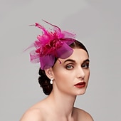 economico Fascinator-Fascinatori  Cappelli  Fasce per capelli in tulle  piume  rete con 1 pezzo Matrimonio  Occasione speciale  Copricapo per tea party per un&#039;ottima impressione Fascinatori del Derby Giornata di corsa