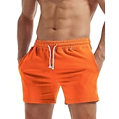 billiga Svett shorts-Herr Rosa shorts Atletiska shorts Svett shorts Träningsshorts Ficka Slät Komfort Andningsfunktion Utomhus Dagligen Utekväll Mode Ledigt Svart Vit