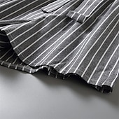 baratos Vestidos Casuais-Mamãe e eu Macacão Listra Ao ar livre Frente Única Cinzento Sem Manga Mini Férias Roupas Combinando