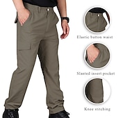 preiswerte Unterteile-Wasserdichte Arbeitshose für Herren Wandern Cargohose Taktische Hose 6 Taschen Militär Sommer Outdoor Ripstop wasserabweisend schnell trocknend mehrere Taschen Reißverschlusstasche elastische Taille blau grau khaki grün schwarz