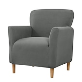 abordables Cubierta de sillón y silla sin brazo-Funda elástica para sillón color burdeos, funda protectora para sofá de 1 plaza con base elástica para niños y mascotas