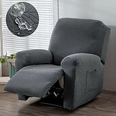お買い得  リクライナーのカバー-ストレッチリクライニングチェア用スリップカバー 防水 スーパーフローラルプリントソファーカウチカバー 滑り止め 1人掛け レイジーボーイチェアカバー 家具プロテクター リビングルーム用サイドポケット付き
