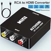 cheap TV Boxes-RCA To HDMI,AV To HDMI Converter1080P  Mini RCA Composite CVBS Video Audio Converter Adapter Supporting PAL/NTSC For TV/PC/ PS3/ STB/Xbox VHS/VCR/Blue-Ray DVD Players