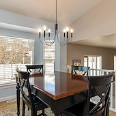 olcso Gyertya-6-Light 60 cm gyertya stílus Csillárok Fém Szputnyik Festett felületek Szüret Ország 110-120 V 220-240 V