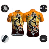 Недорогие Мужские джерси-Муж. Велокофты Графика Богемный С короткими рукавами Велоспорт Джерси Верхняя часть с 3 задними карманами Горные велосипеды Шоссейные велосипеды