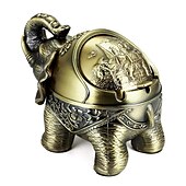 tanie Akcesoria dla palaczy-Wysokiej klasy retro metalowy słoń popielniczka osobowość kreatywny trend dekoracja domu salon popielniczka dekoracja biurowa