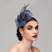 economico Fascinator-Fascinatori  Cappelli  Fasce per capelli in tulle  piume  rete con 1 pezzo Matrimonio  Occasione speciale  Copricapo per tea party per un&#039;ottima impressione Fascinatori del Derby Giornata di corsa