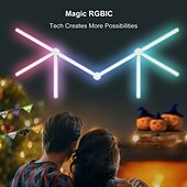 お買い得  スマートライト-RGB LEDスマートライトイリュージョンインテリジェントスプライシングライトDIY屋内装飾雰囲気ライトEスポーツLED音声制御音楽装飾