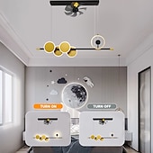 abordables Ventilateurs de plafond lumineux-ventilateur de plafond avec application de conception de doublure de lampe de coucher de soleil rotative à 360 °&amp;amp; télécommande 100cm 5 lumières dimmable 6 vitesses de vent ventilateur de plafond