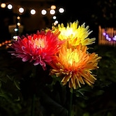 economico Illuminazione vialetto-Luci Solari Da Giardino Per Esterni . Luci Solari Da Giardino Con Fiori Di Crisantemo Impermeabile Luci A LED Ad Energia Solare Da Giardino