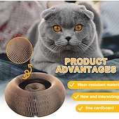 cheap Cat Toys-Magic Organ Cat Toy Cats Scratcher Scratch Board Round Corrugated Scratching Post Toys for Cats Grinding Claw Cat Accessories