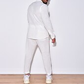 economico Set di camicie basic da uomo-Per uomo 2 pezzi Completo di camicia Camicia estiva Camicia da spiaggia Nero Bianco Beige Manica lunga Liscio Colletto alla coreana Primavera estate Hawaiano Per eventi Abbigliamento Tasche