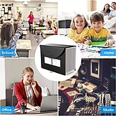 abordables Fournitures de bureau-1pc classeur extensible 13/25 poches accordéon organisateur de fichiers portable extensible en plastique boîte de classement accordéon facture/papier/document/reçus organisateur dossiers (a4/format