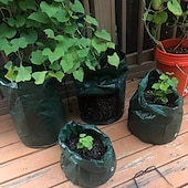 economico sacchi per piante-4 sacchetti per la coltivazione di patate 10 galloni sacchetti per la coltivazione con patta e manici vaso per piante vaso per patate pomodoro e verdure verde