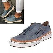 Χαμηλού Κόστους Γυναικεία Sneakers-γυναικεία casual κόκκινα slip-on sneakers με πλέγμα που αναπνέει και λεπτομέρεια από φελλό για καθημερινή άνεση