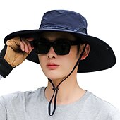 cheap Men's Hats-Adults Wide Brim Sun Hat UPF50+ Bucket Hat Waterproof Quick Dry Breathable Summer Hat for Fishing Camping &amp; Hiking
