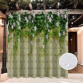 billiga Vattentäta gardiner-vattentäta utomhusgardiner för inomhusbröllop uteplats tjock sekretesshylsa gardiner för bröllop sovrum, vardagsrum, veranda, pergola, cabana, 1 panel
