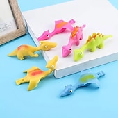 cheap Gags &amp; Practical Joke Toys-10PCS Catapult Launching Dinosaur Toys - Fun Tricky Slingshot for Kids&#039; Party Gifts &amp; Stress Relief!