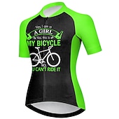 abordables Maillots de mujer-Mujer Maillot de Ciclismo Graphic Letra y Número Gracioso Manga Corta Bicicleta Maillot Camiseta con 3 bolsillos traseros MTB Bicicleta Montaña Ciclismo Carretera Secado rápido Bandas Reflectantes