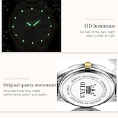 Χαμηλού Κόστους Ρολόγια Quartz-olevs ρολόι χαλαζία για γυναίκες πολυτελές casual μόδα ρολόι χειρός αδιάβροχο νυχτοδιαφανές ημερολόγιο ρολόι από κράμα τιτανίου από ανοξείδωτο ατσάλι
