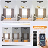 abordables Ventilateurs de plafond lumineux-ventilateur de plafond avec application de conception de doublure de lampe de coucher de soleil rotative à 360 °&amp;amp; télécommande 100cm 5 lumières dimmable 6 vitesses de vent ventilateur de plafond