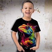 levne 3D zvířata pro chlapce-Chlapecké 3D Grafika Zvíře Dinosaurus Tričko Košilky Krátký rukáv 3D tisk Léto Jaro Aktivní Sportovní Módní Děti 3-12 let Venkovní Ležérní Denní Běžný