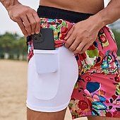 abordables short de bain homme-Homme Maillots de Bain short de bain Short de bain Plein Confort Respirable Extérieur du quotidien Sortie Mode Décontractées Azur Noir