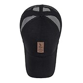 billiga Baseballkeps herr-Herr Snapback hatt Basebollkeps Trucker Hat Mesh Keps Svart Vit Polyester Mesh baksida Resor Strandstil Utomhus Semester Slät Justerbara Solskyddskräm Andningsfunktion Mode