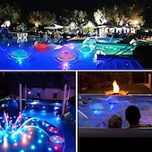 お買い得  水中ライト-プール用スイミングプールライト LED 色が変わるフローティングプールライト 8 つのモードで浮く照明 水中防水フローティング池ライト ディスコプール池の噴水ガーデンパーティー用