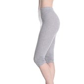 olcso Sima leggings-Női Jóga nadrág Napvédő Hasformáló Alakformáló Magas derék Jóga Fitnesz Edzőterem edzés Háromnegyedes leggingek Alsók Ibolya Fekete Fehér Sport Sportruházat Nagy rugalmasságú Sovány