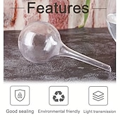 cheap Watering &amp; Irrigation-6pcs Plant Watering Globes Self Watering Bulbs PVC Automatic Watering Balls Plant Watering System Clear Plant Waterer For Indoor And Outdoor 5.1inch.zip