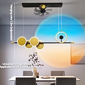 abordables Ventilateurs de plafond lumineux-ventilateur de plafond avec application de conception de doublure de lampe de coucher de soleil rotative à 360 °&amp;amp; télécommande 100cm 5 lumières dimmable 6 vitesses de vent ventilateur de plafond