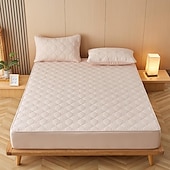 baratos Lençóis e fronhas-Capa Protetora para Cama Queen King Impermeável Protetor de Colchão Almofada de Colchão Ajustável Protetor de Cama Capa de Colchão com Faixa Elástica Reforçada À Prova de Urina