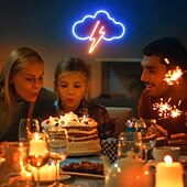 billiga LED-neonlampor-neonskylt moln led neonljus vägglampa väggdekor batteri eller usb-driven lyser upp akryl neonskyltar för sovrum barnrum vardagsrum