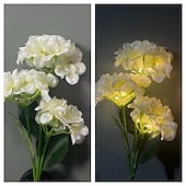 cheap Pathway Lights &amp; Lanterns-Hydrangea Solar Pathway Garden Stake Lights - Waterproof Solar Simulation Flower Floor Light for Villa, Courtyard, Lawn &amp; Garden Decoration