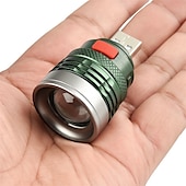 cheap Tactical Flashlights-USB Tactical-Led Flashlight 3 Lighting Mode Flashlight Camping Cycling Running USB Flash-light