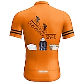 cheap Men&#039;s Jerseys-Men&#039;s Cycling Jersey Graphic Letter &amp; Number Funny Short Sleeve Bike Jersey Top with 3 Rear Pockets Mountain Bike MTB Road Bike Cycling Quick Dry Reflective Strips Back Pocket Moisture Wicking Sports
