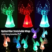 Χαμηλού Κόστους Φωτισμός Τοπίου-ηλιακά φώτα αγγέλου ηλιακά φωτιστικά κήπου, διακοσμητικό δώρο εξωτερικού χώρου για τη μαμά, διακόσμηση βεράντας και νεκροταφείου,